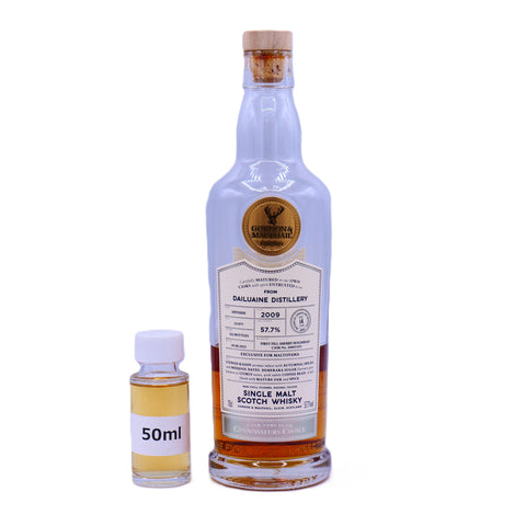 【50ml】ダルユーイン 2009 14年 57.7% ファーストフィルシェリーホグスヘッド