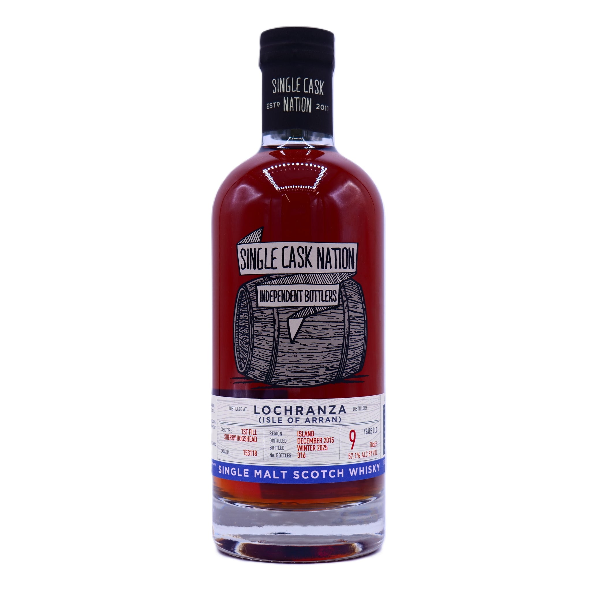 ロッホランザ（アラン） 2015 9年 57.1% 1st Fill Sherry Hogshead